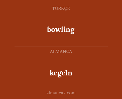 kegeln - bowling