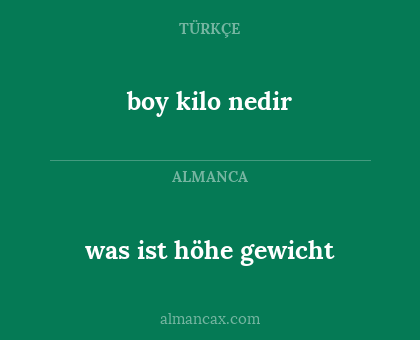 boy kilo nedir - was ist höhe gewicht