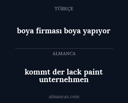 boya firması boya yapıyor - kommt der lack paint unternehmen