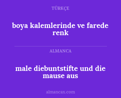 boya kalemlerinde ve farede renk - male diebuntstifte und die mause aus