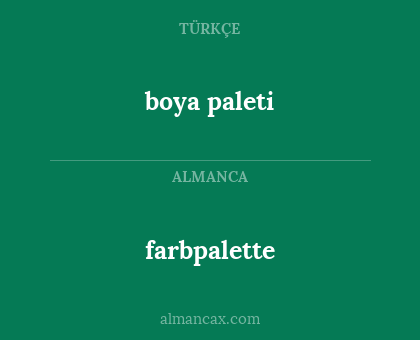 boya paleti - farbpalette