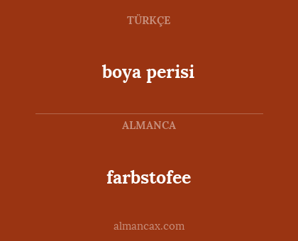 farbstofee - boya perisi