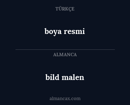 boya resmi - bild malen