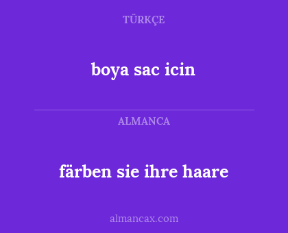 färben sie ihre haare - boya sac icin