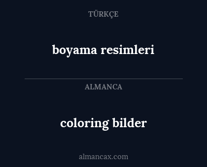 coloring bilder - boyama resimleri