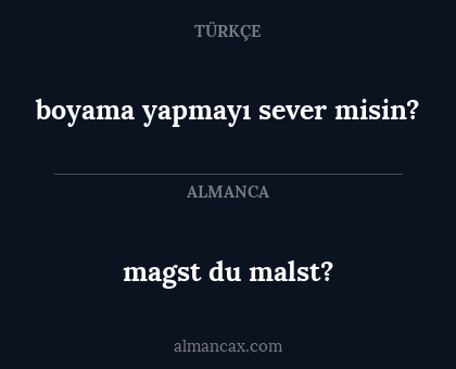 boyama yapmayı sever misin? - magst du malst?