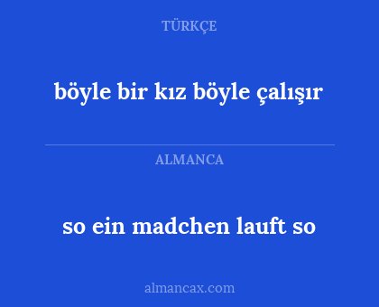 böyle bir kız böyle çalışır - so ein madchen lauft so