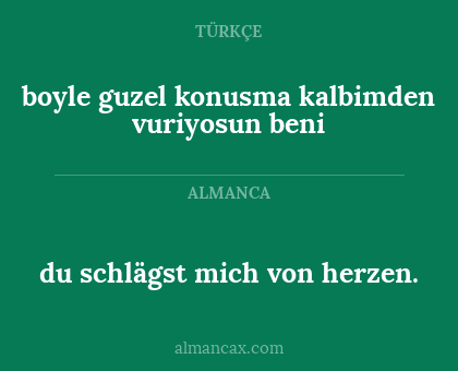 boyle guzel konusma kalbimden vuriyosun beni - du schlägst mich von herzen.