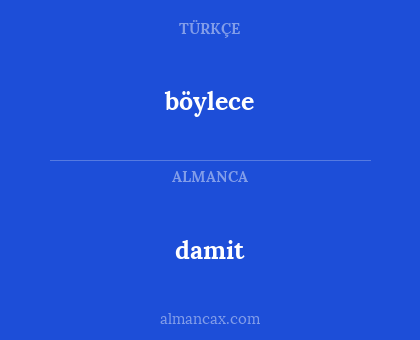 böylece - damit