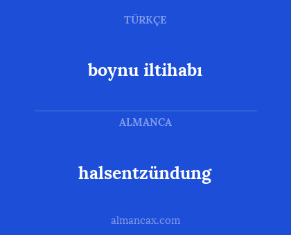 boynu iltihabı - halsentzündung