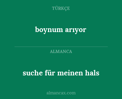 boynum arıyor - suche für meinen hals