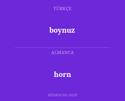 boynuz - horn