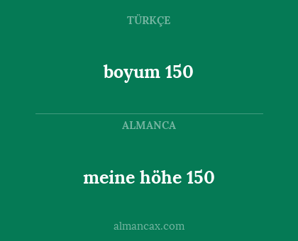 boyum 150 - meine höhe 150
