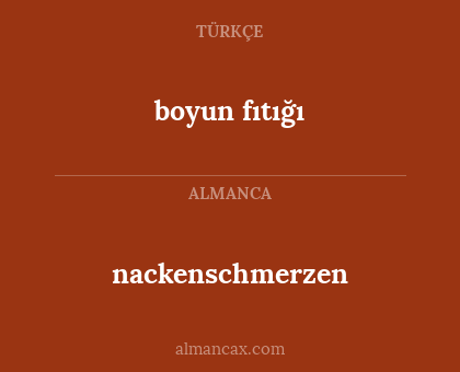 nackenschmerzen - boyun fıtığı