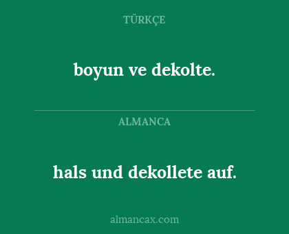hals und dekollete auf. - boyun ve dekolte.