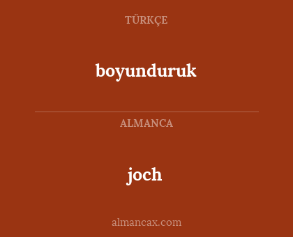 boyunduruk - joch