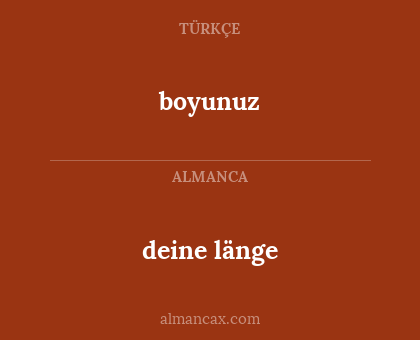 deine länge - boyunuz