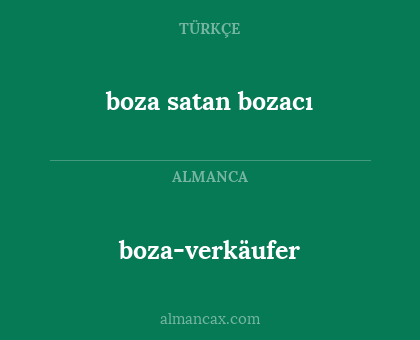 boza satan bozacı - boza-verkäufer