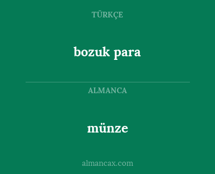 bozuk para - münze