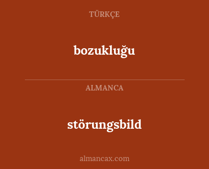 störungsbild - bozukluğu