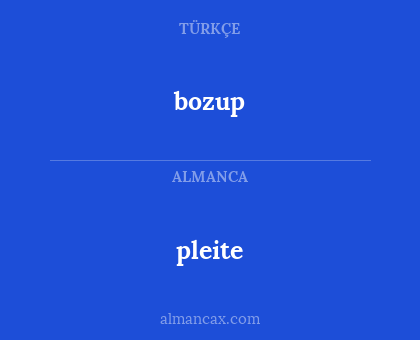 bozup - pleite