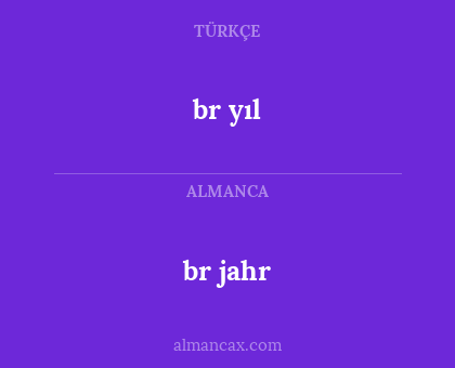 br yıl - br jahr