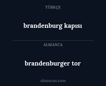 brandenburg kapısı - brandenburger tor