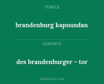 des brandenburger - tor - brandenburg kapısından
