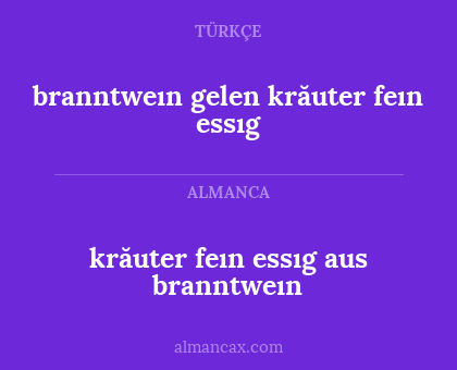branntweın gelen krăuter feın essıg - krăuter feın essıg aus branntweın