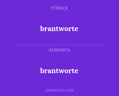 brantworte - brantworte