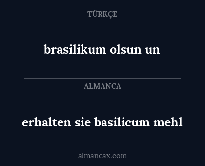 erhalten sie basilicum mehl - brasilikum olsun un