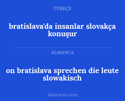 bratislava'da insanlar slovakça konuşur - on bratislava sprechen die leute slowakisch