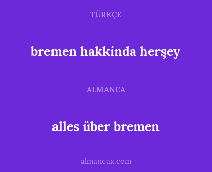 bremen hakkinda herşey - alles über bremen