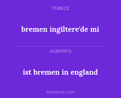 bremen ingiltere'de mi - ist bremen in england