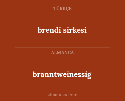 brendi sirkesi - branntweinessig