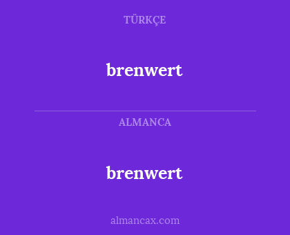 brenwert - brenwert
