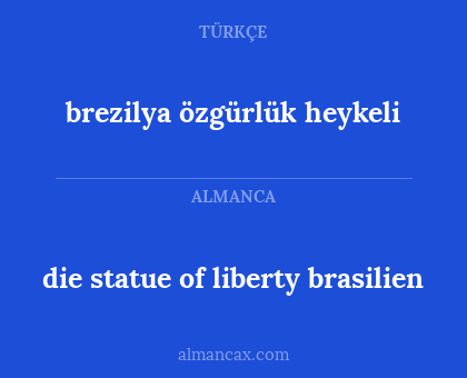 brezilya özgürlük heykeli - die statue of liberty brasilien
