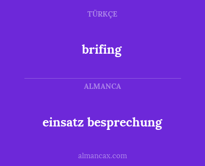 brifing - einsatz besprechung
