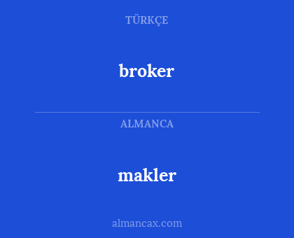 broker - makler