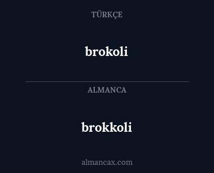 brokkoli - brokoli