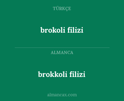 brokkoli filizi - brokoli filizi
