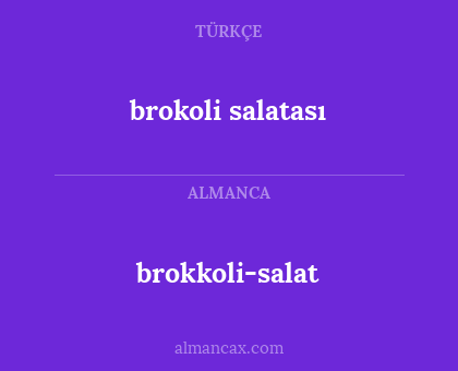 brokoli salatası - brokkoli-salat
