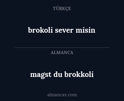 magst du brokkoli - brokoli sever misin