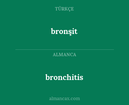 bronchitis - bronşit