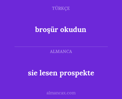 sie lesen prospekte - broşür okudun