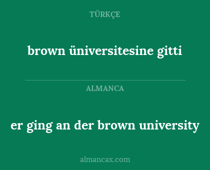 er ging an der brown university - brown üniversitesine gitti