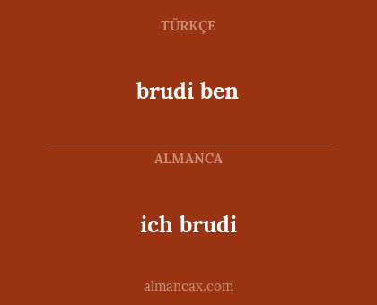 brudi ben - ich brudi
