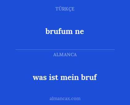 brufum ne - was ist mein bruf
