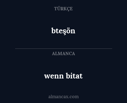 bteşön - wenn bitat