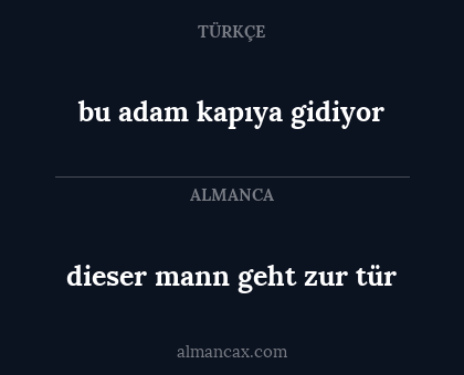 bu adam kapıya gidiyor - dieser mann geht zur tür